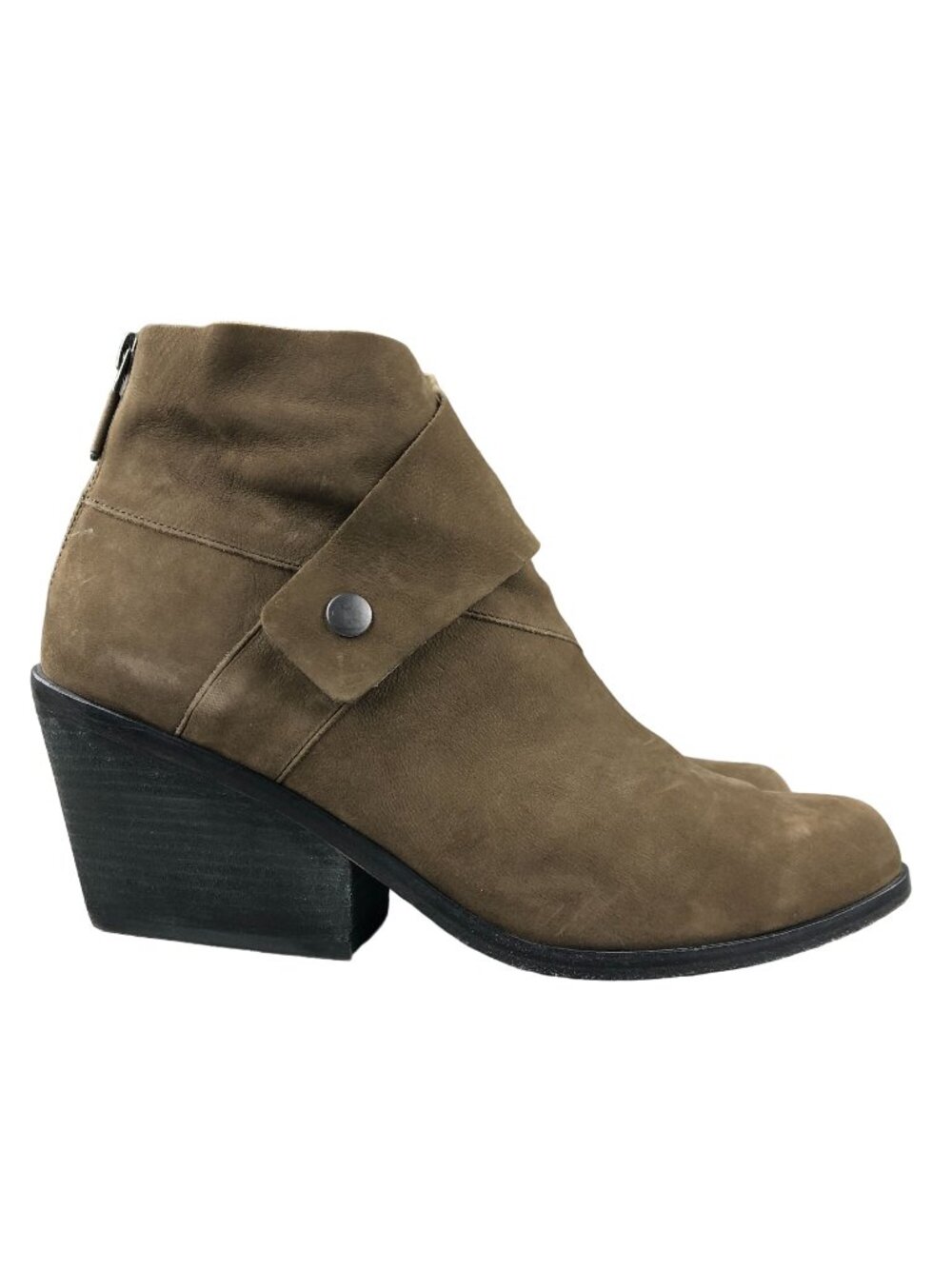 Eileen Fisher Women's Size 9.5 Billie Tag Brown Leather High Heel Ankle Booties